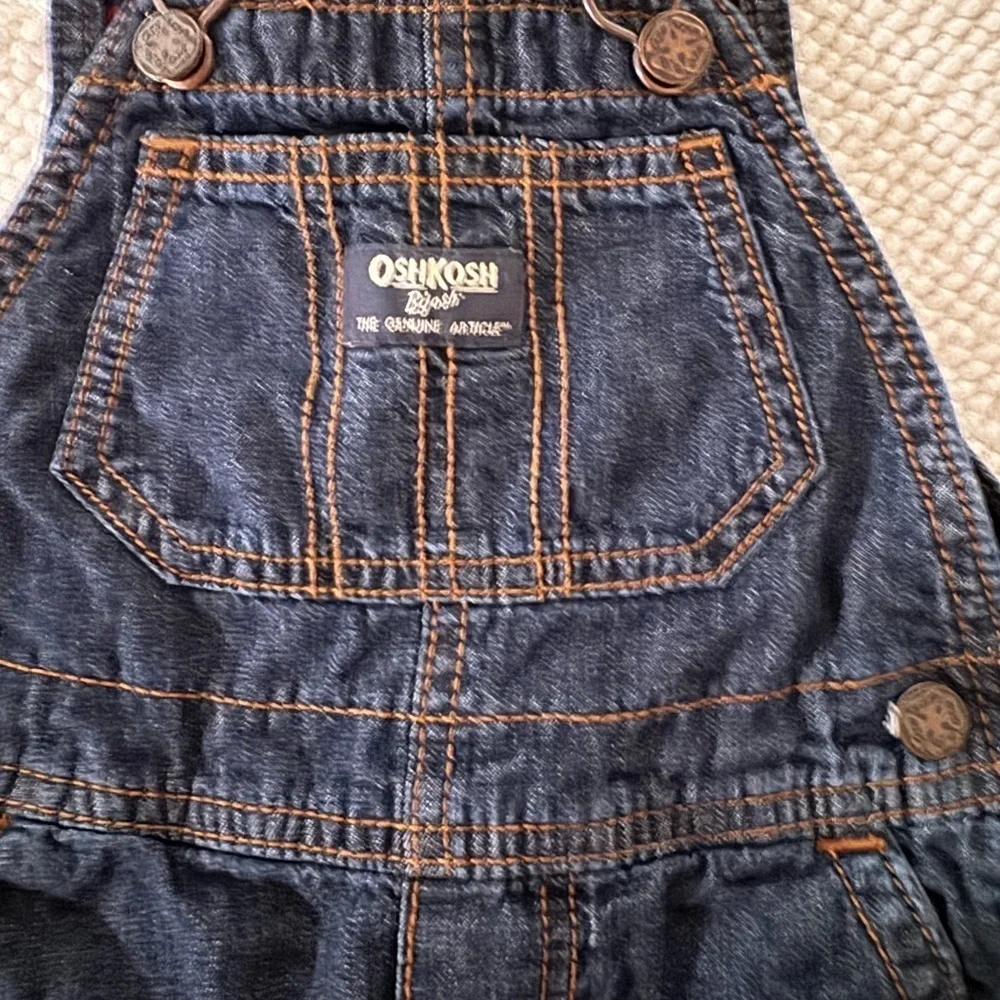 OshKosh B’gosh Infant Denim Overalls Flannel Lined 24M Vestbak